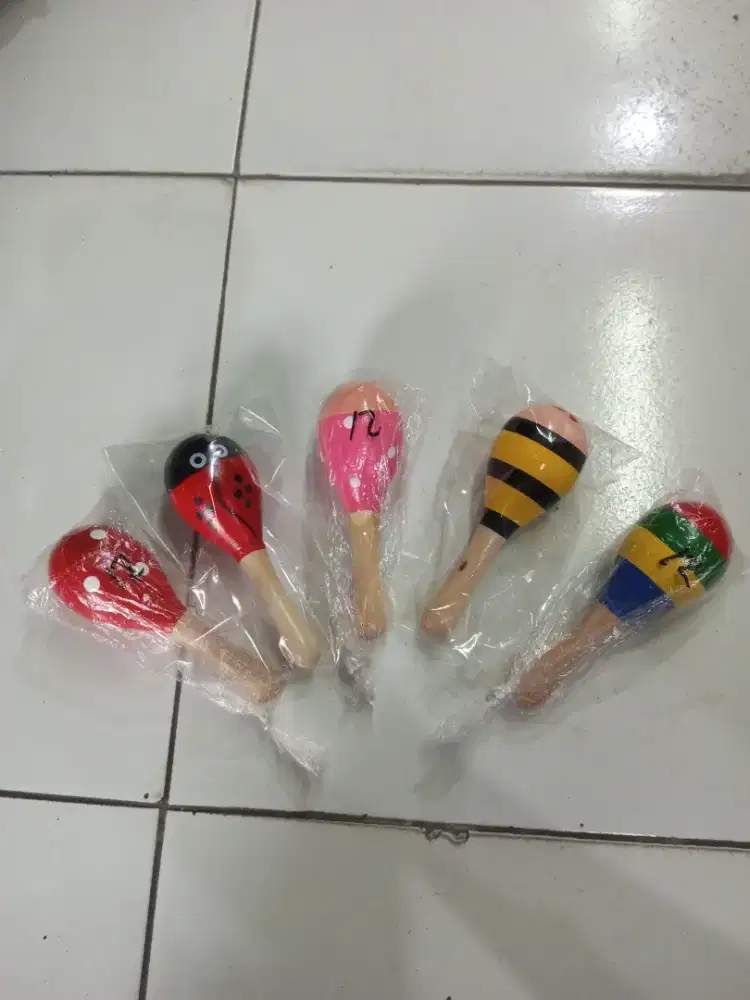 Mainan Anak Maracas kayu icik