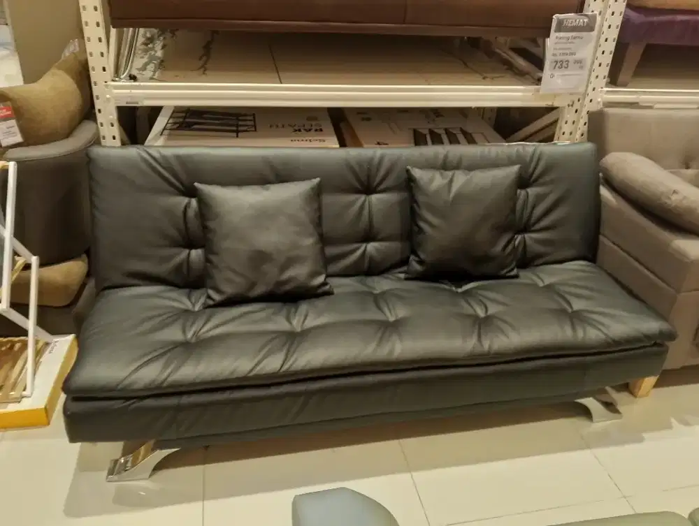 Sofa Bed Kulit Premium