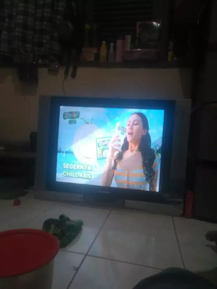 Tv panasonic 29in remot tidak ada +stb+antena