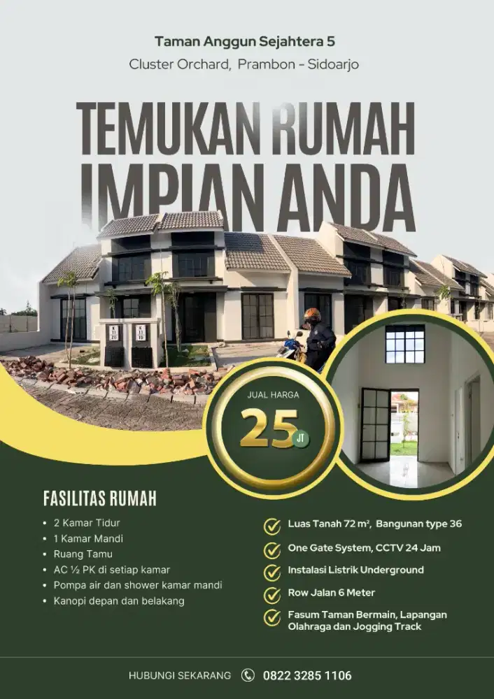 Oper Kredit Rumah – Perumahan Taman Anggun Sejahtera 5, Sidoarjo