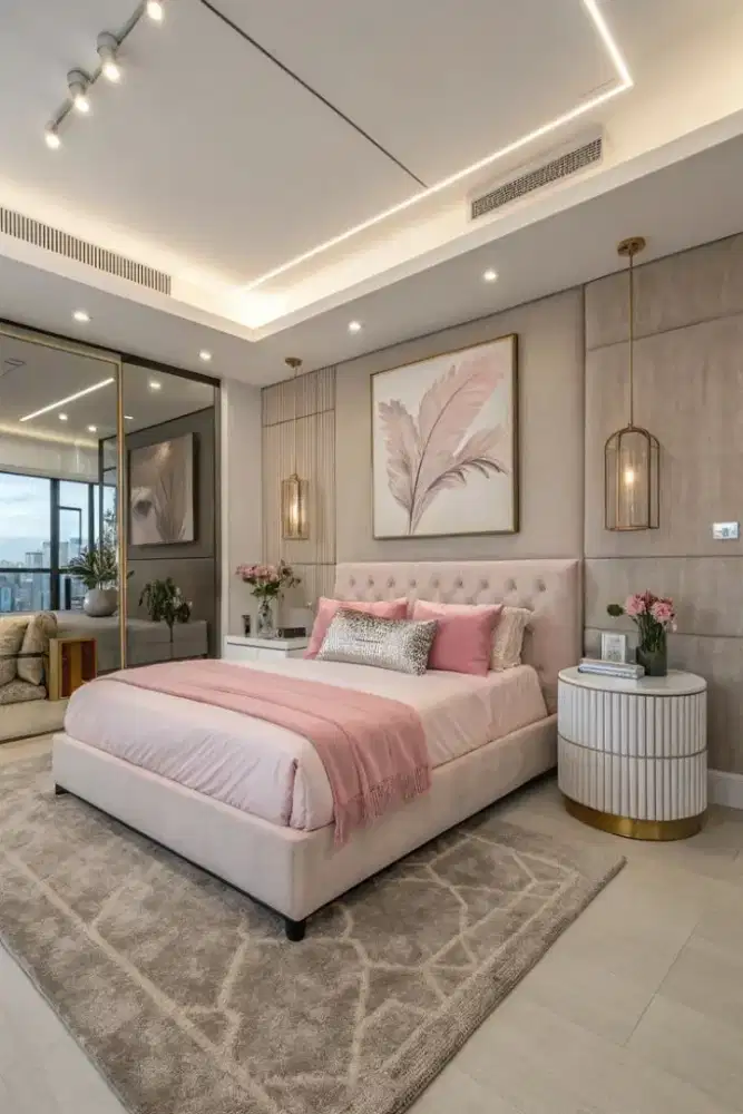 Interior Kamar Tidur Set Custom Lampung