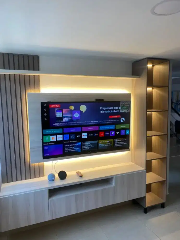 Backdrop TV Lemari Rak TV Custom Lampung