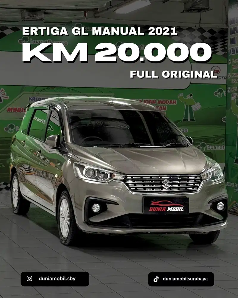 DP 20 JT - ERTIGA GL MT 2021 KM 20RB Bisa Tuka Tambah 2022 / 2020