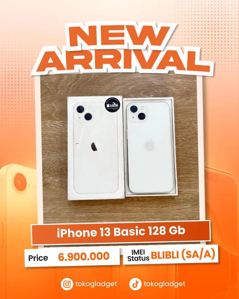iPhone 13 Basic 128 Gb ex IBOX/BLIBLI