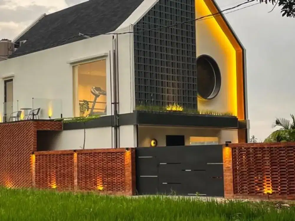 VILLA VIEW SAWAH DAN GUNUNG DEKAT PUSAR UBUD DI ABIANSEMAL BADUNG