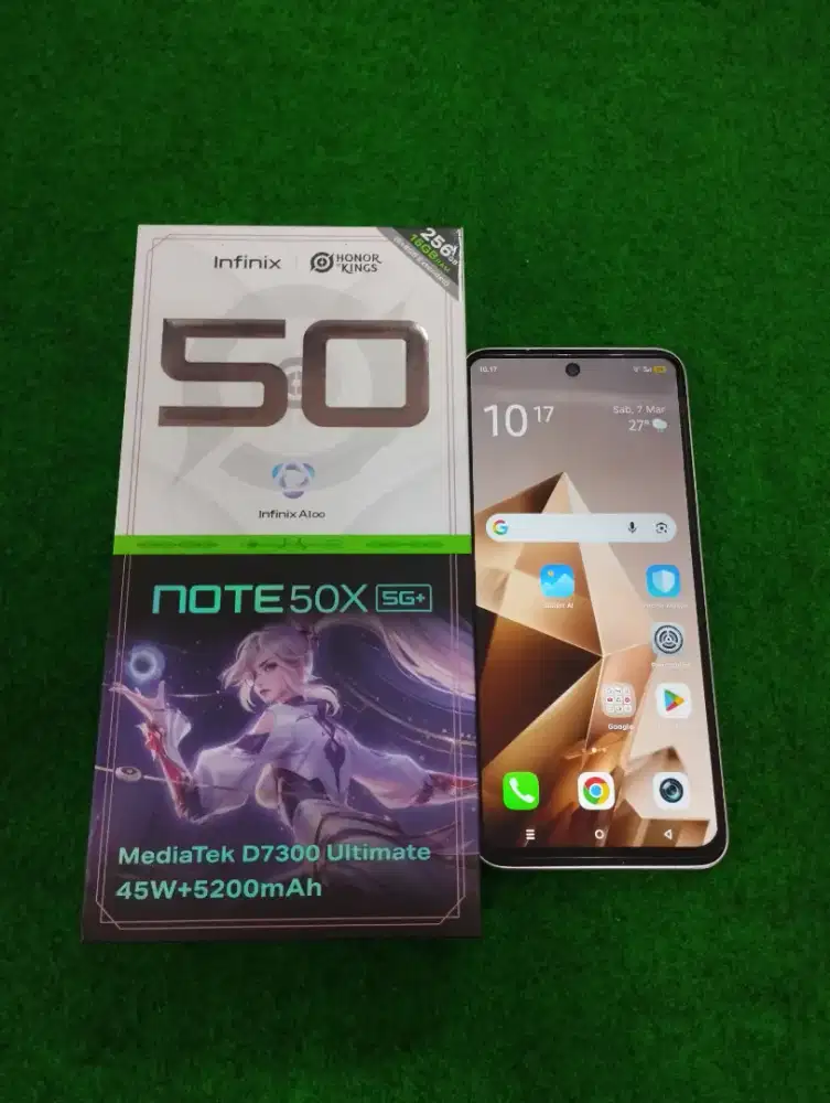 infinix note 50X 5G+ ram 8/256gb lengkap mulus