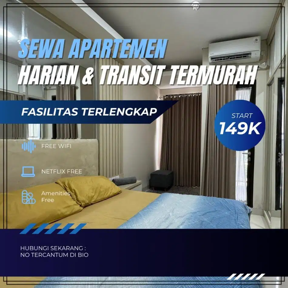 Sewa apartemen Harian/Transit Termurah TREEPARK CITY Tangerang