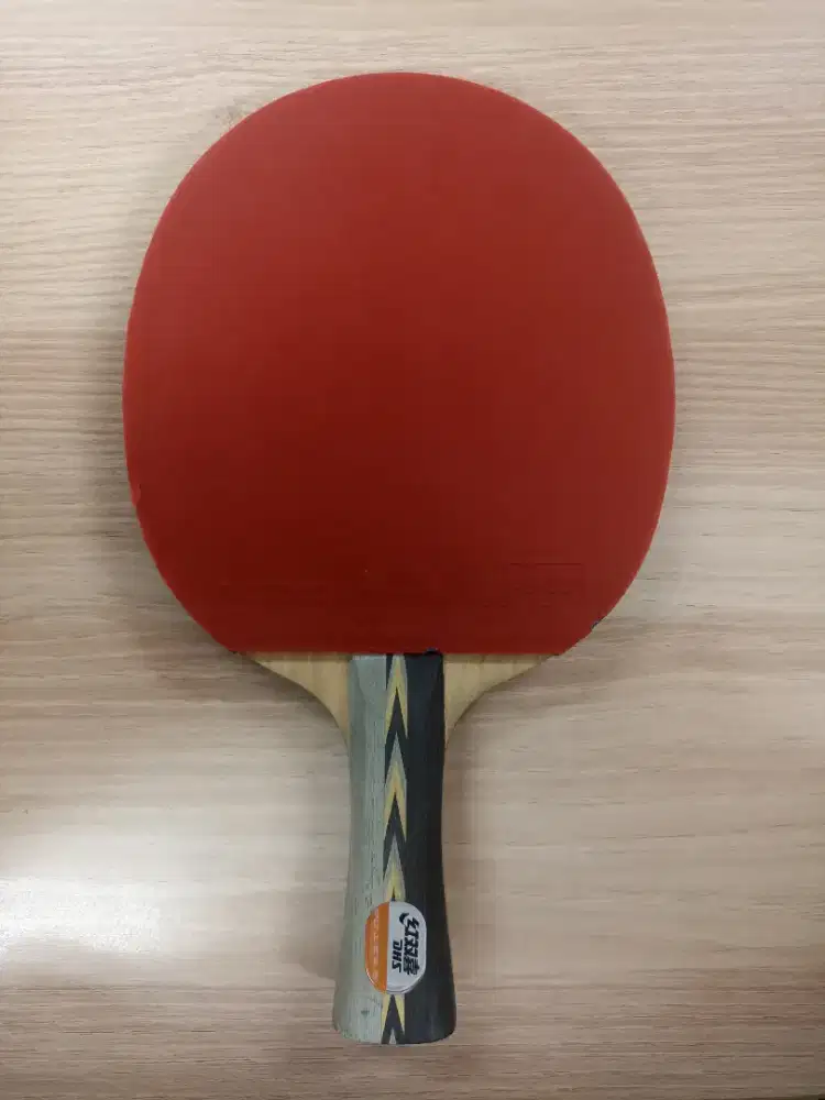 Raket bad kayu dan karet tenis meja atau pimpong yinhe