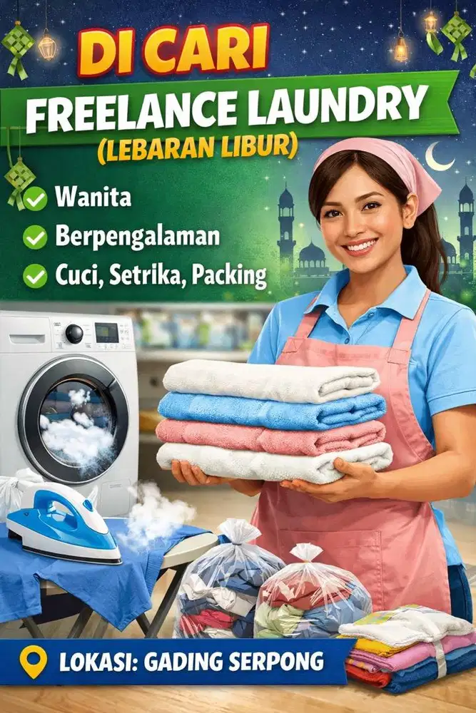 LOWONGAN KARYAWAN TETAP DAN FREELANCE LAUNDRY