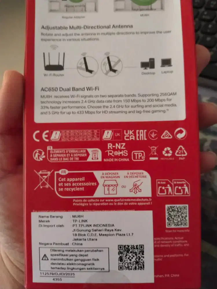 Wifi External - Mercusys AC650 (Satu perusahaan sama TP-Link)