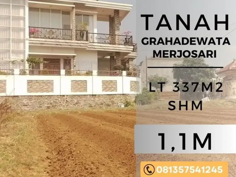Tanah dijual murah Joyoagung Merjosari UB UIN IIBS Lt340 hanya 1,1M
