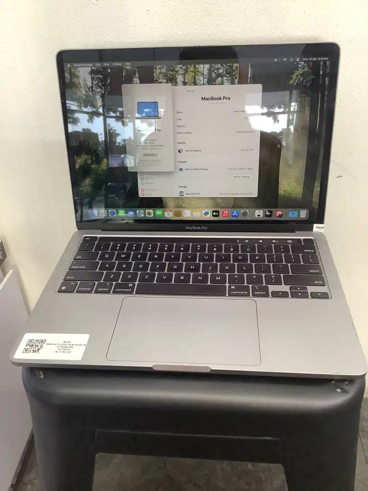 MACBOOK PRO 2020 TB M1 8/256 GB