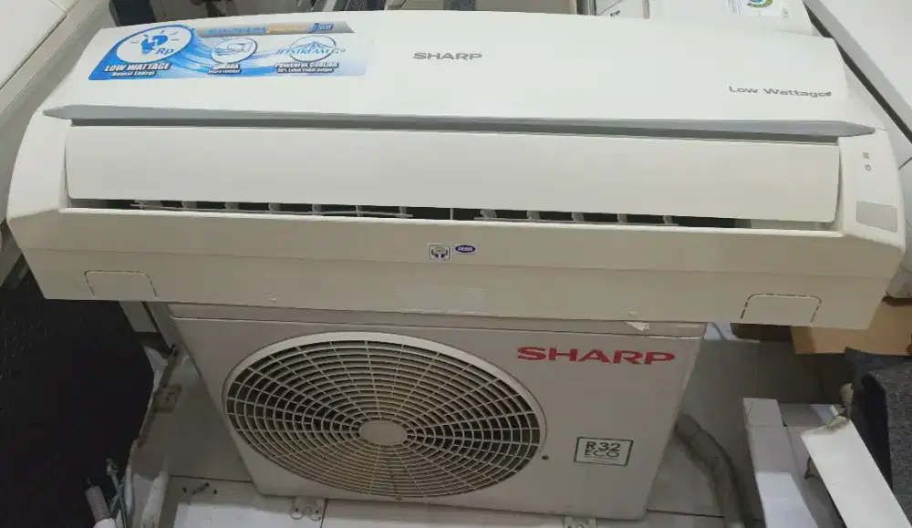 Jual ac sharp3/4 r 32 pk lowwat 600 watt kondisi 95% ori semua