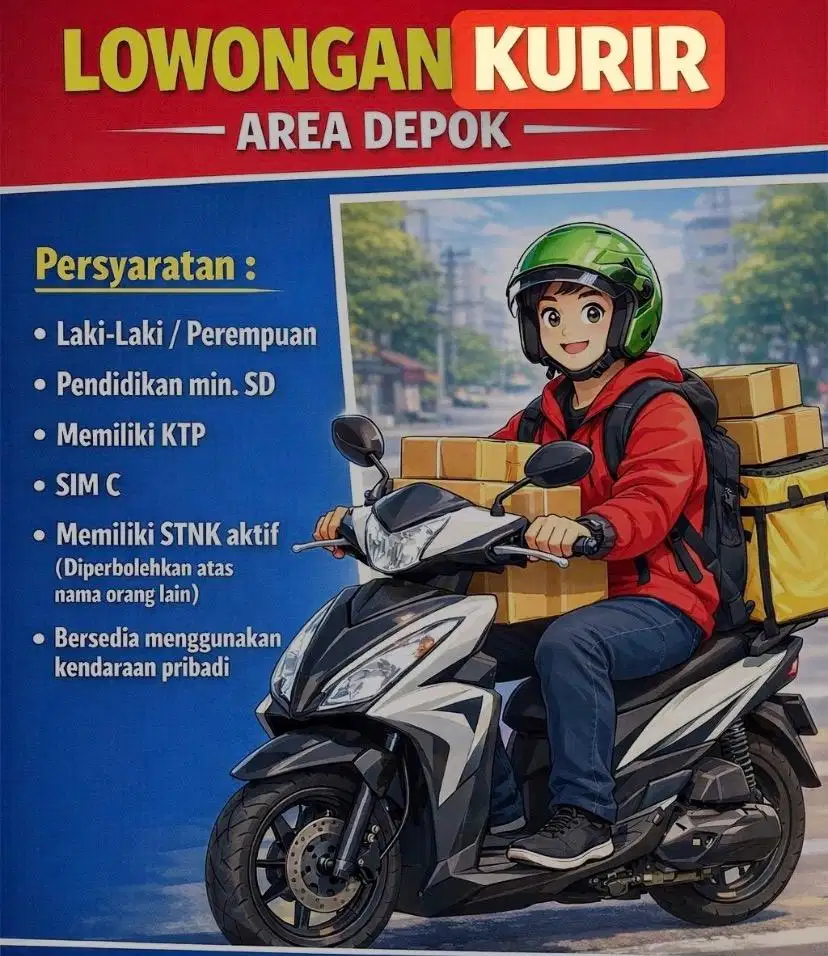 KURIR MOTOR, MOBIL DAN OPERATOR PANCORANMAS DEPOK