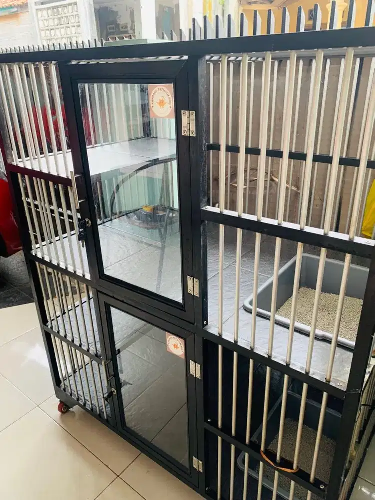 Kandang kucig alumunium bekas bagus