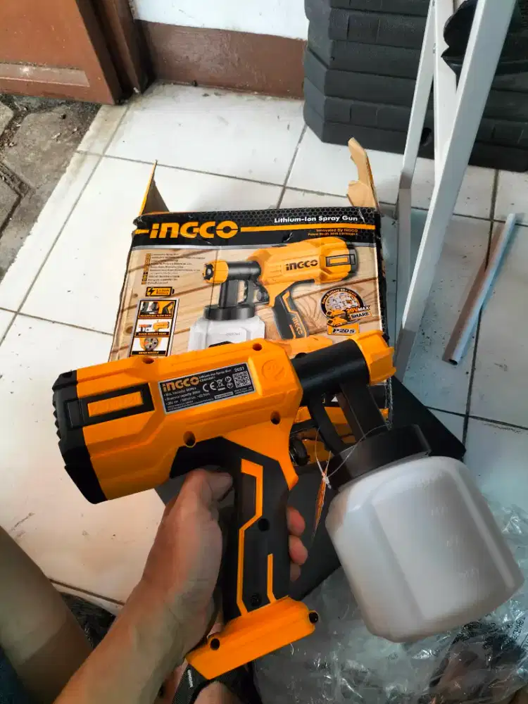 INGCO Cordless Lithium-Ion Spray Gun model CSGLI2001.