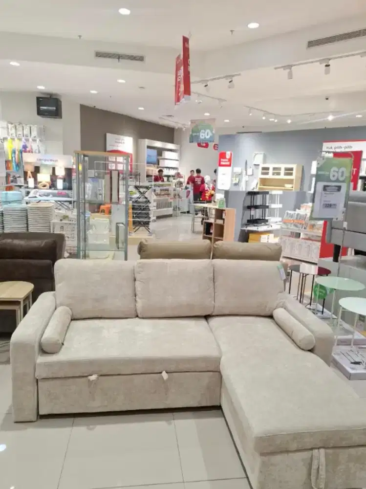 Sofa L 3 Seater Sleeper Storage