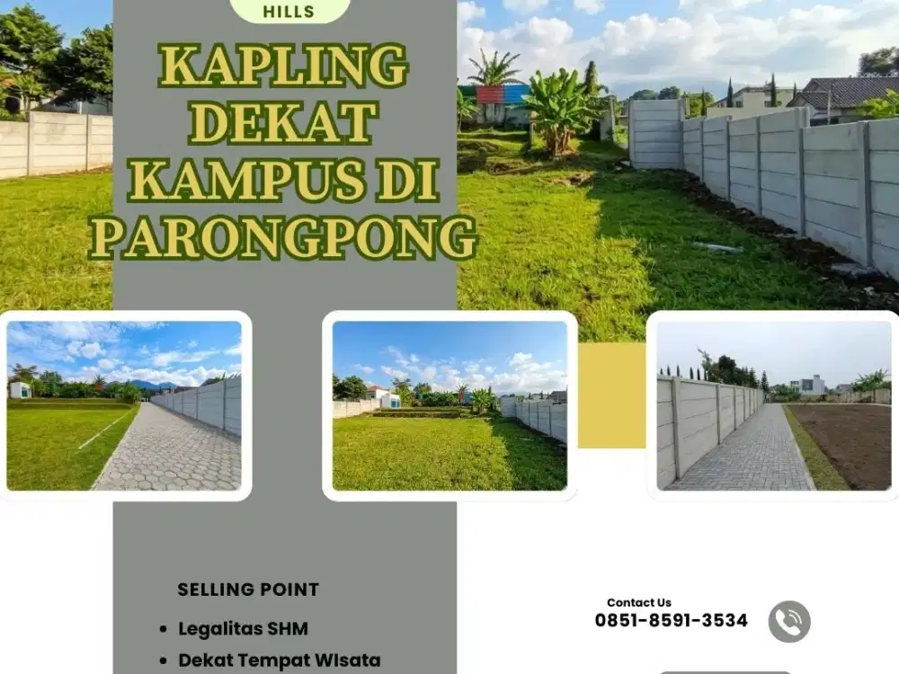 Jual Tanah Cihanjuang Parongpong Lingkungan Asri Luas 107 M²