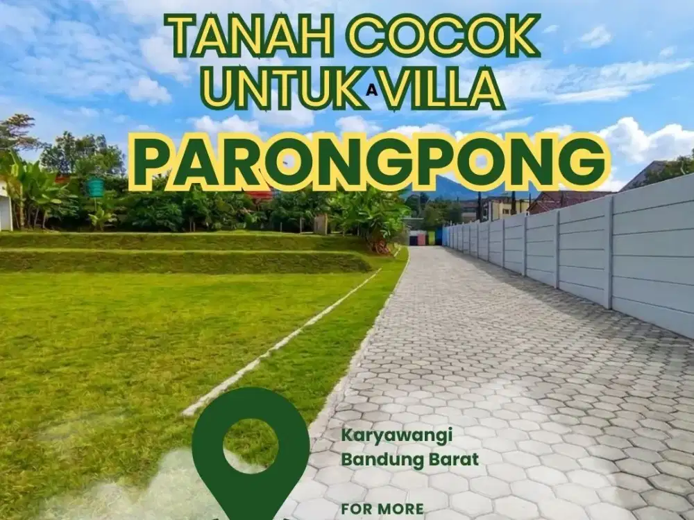 Dijual Tanah Parongpong Lokasi Sejuk Cocok untuk Villa