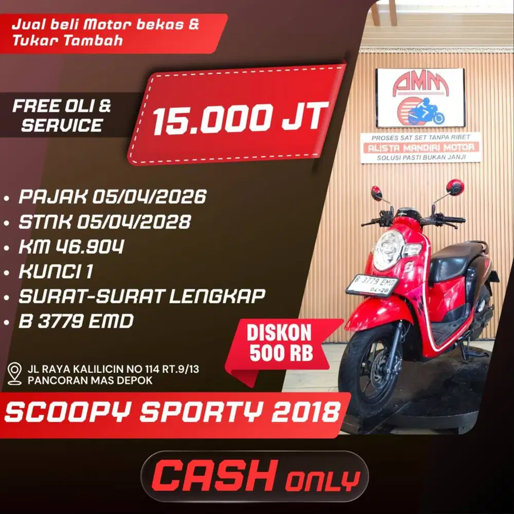 SCOOPY SPORTY 2018 PAJAK HIDUP KREDIVO INDODANA SHOPEEPAYLATER ALISTA
