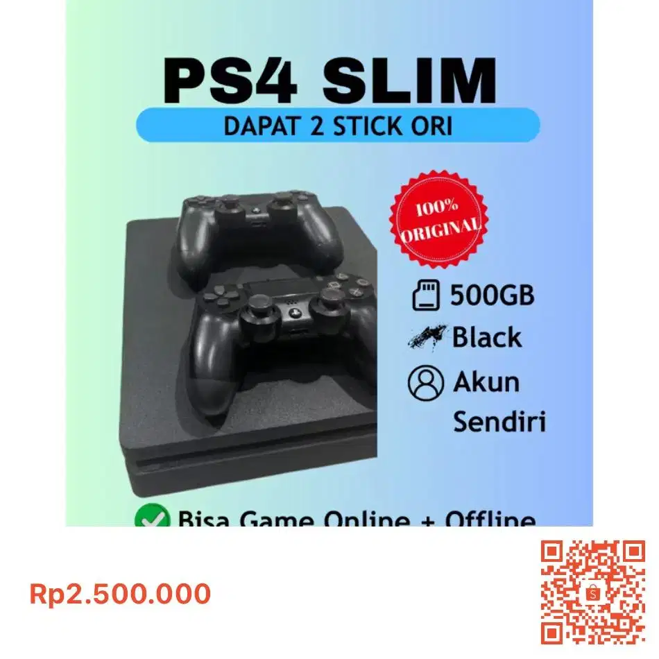 PS4 SLIM 2 STIK ORIGINAL 500MB