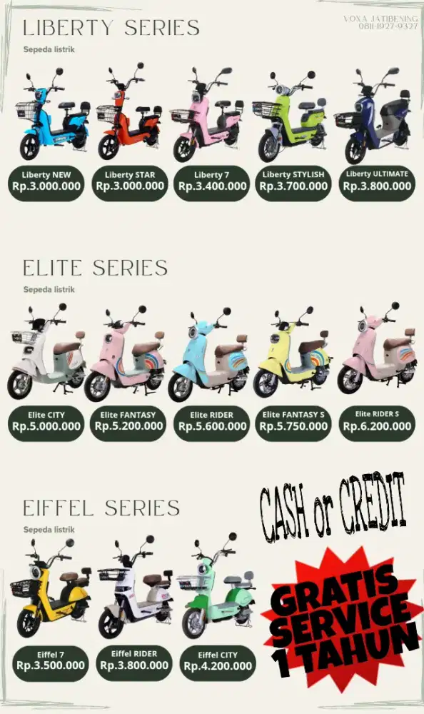 Sepeda Listrik termurah di bekasi
