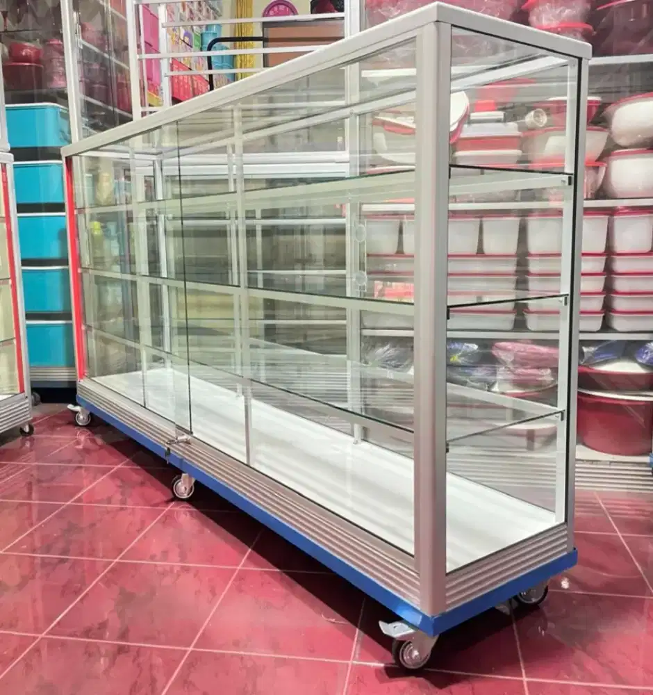 Di Jual Etalase 2M Buat Toko/Warung || Pakai Roda Besar & Siku Besi