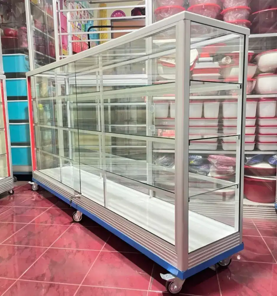 Di Jual Etalase 2M  Baru & Ready || Pakai Roda Besar & Siku Besi