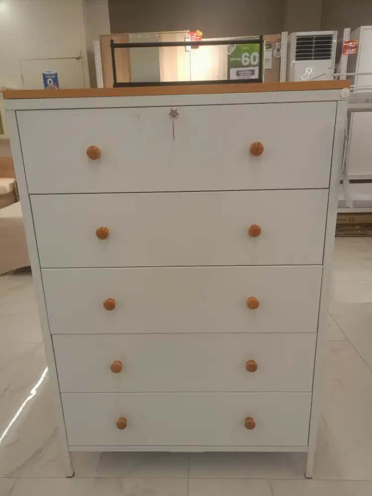 ALANA CHEST 5 DRAWERS WHITE