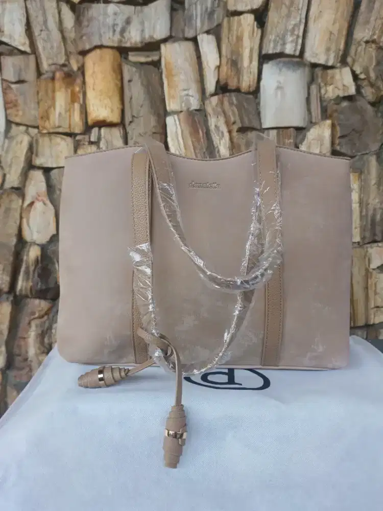 [BARU Harga Murah] Original DONATELLO Totebag Suede Khaki TS000990