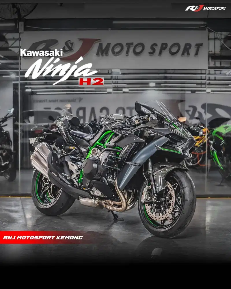 (Full Paper) Kawasaki H2 NIK 2023 Odo 93 km Pajak Hidup Warna Abu-abu