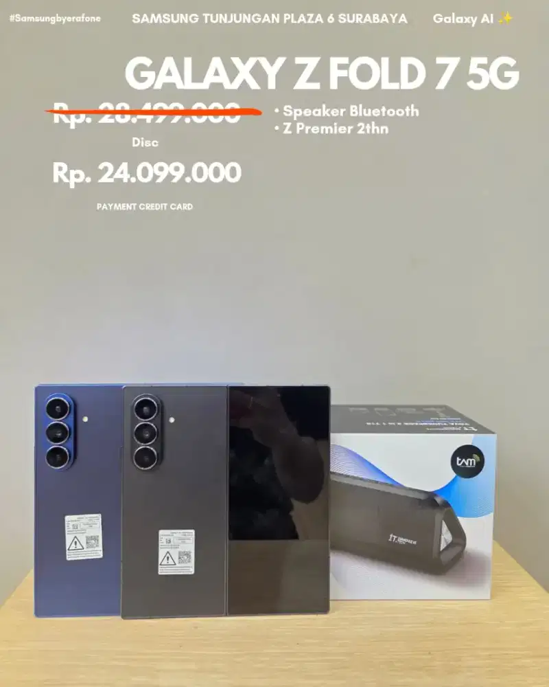 Promi samsung zfold7 256gb pakai CC