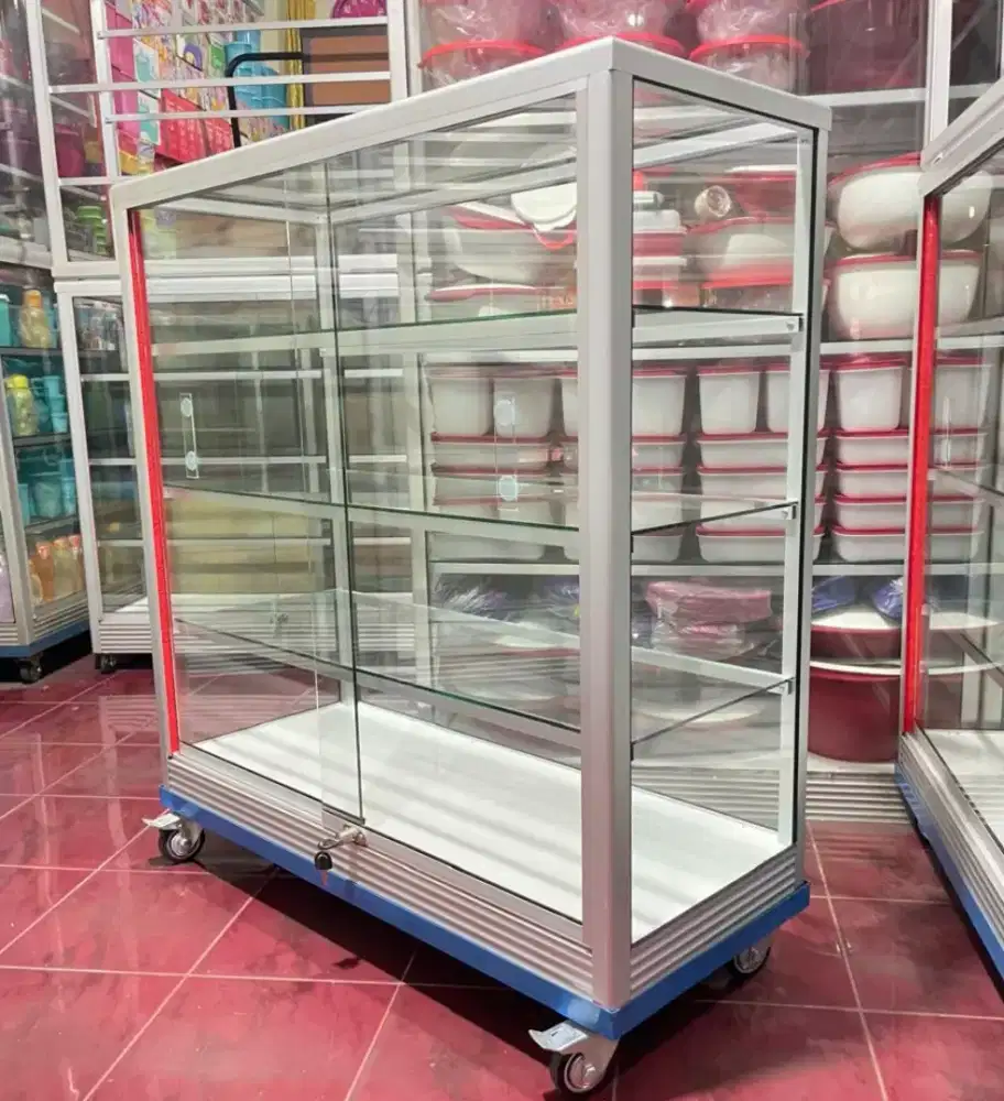 Etalase 1M Pakai Roda Besar Buat Toko,Warung