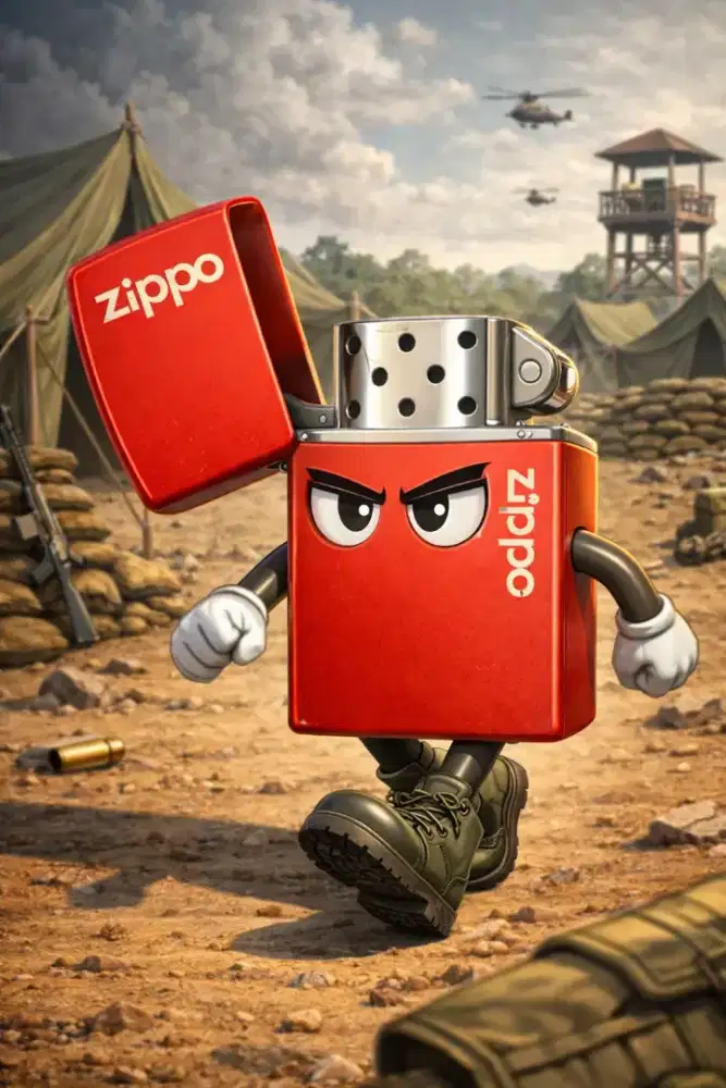 korek Zippo asli Bradford PA Made in U.S.A Tahun 2017