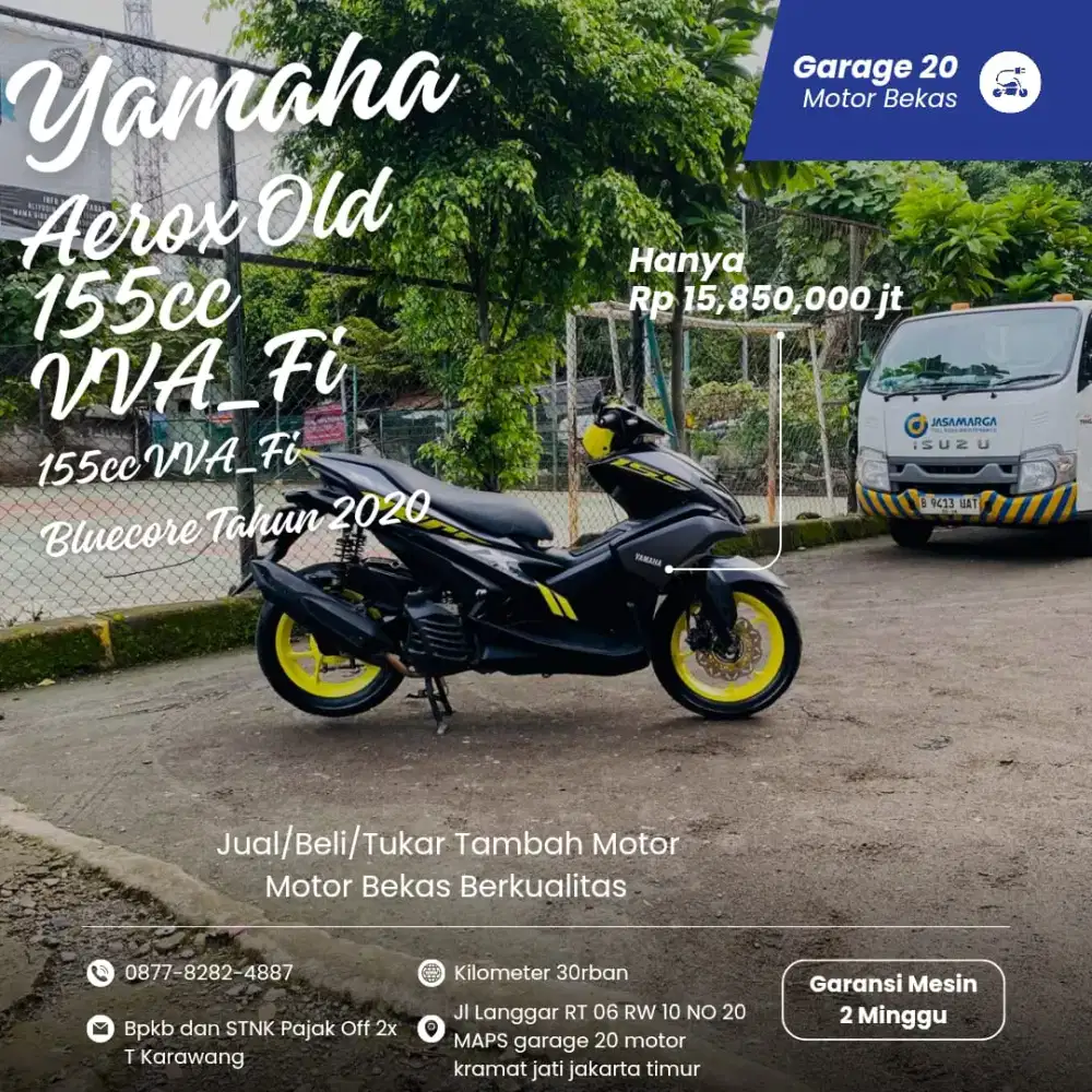 Yamaha Aerox Old 155cc Bluecore VVa_Fi Bluecore Tahun 2020