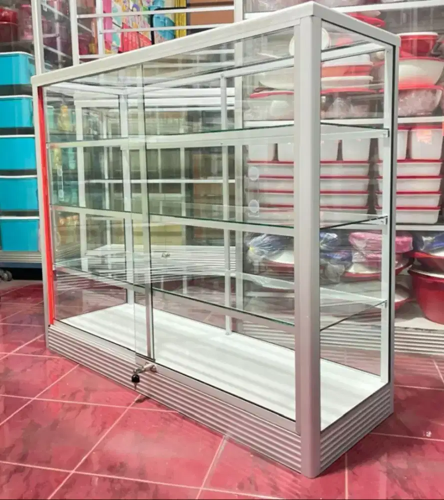 Etalase Kaca Serbaguna & Multifungsi Panjang 1,2 Meter