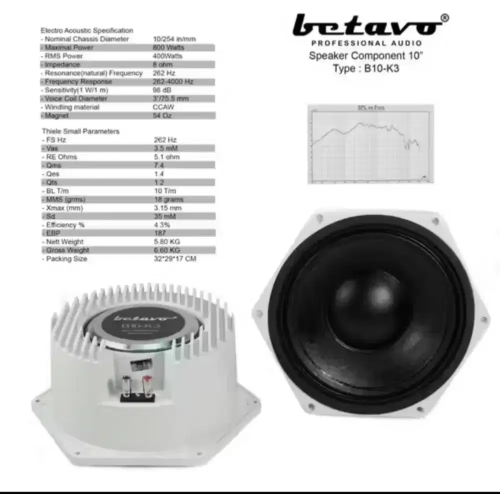 Speaker betavo 10inch