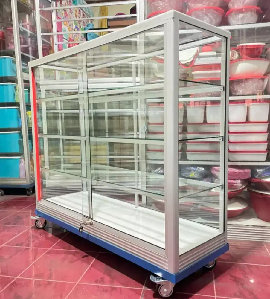 Etalase 1,2 Meter Pakai Roda