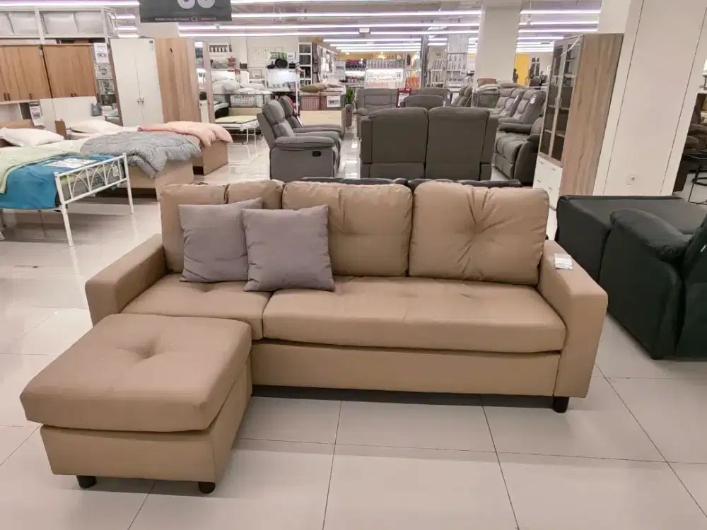 Sofa sudut murah merah