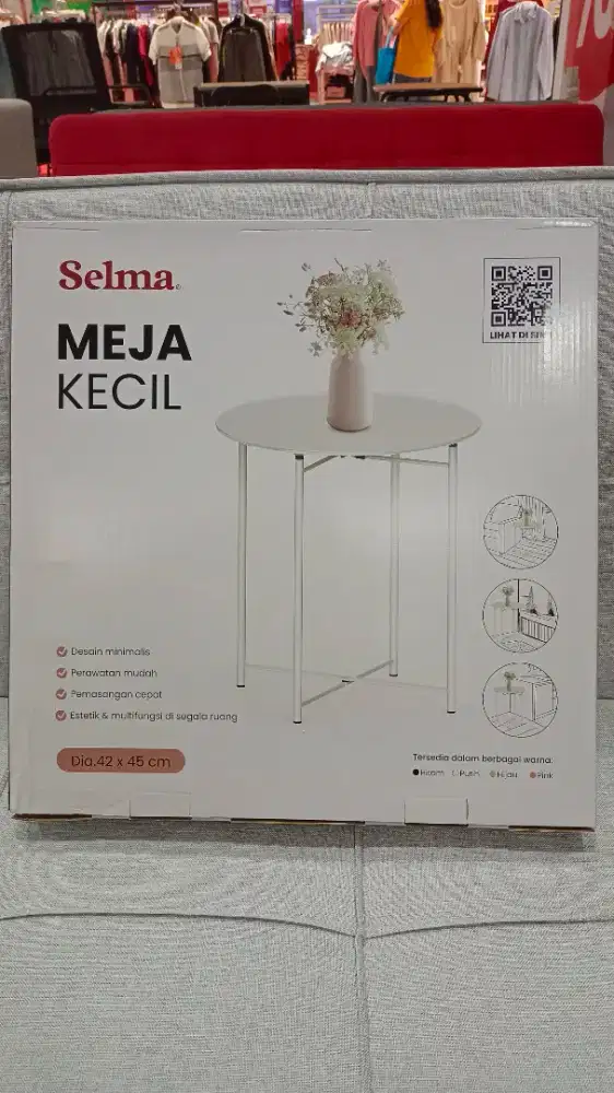PROMO !! SELMA LIUS SIDE TABLE TEMPERRED GLASS