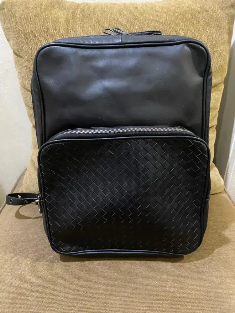 Backpack laptop kulit bottega veneta black good quality