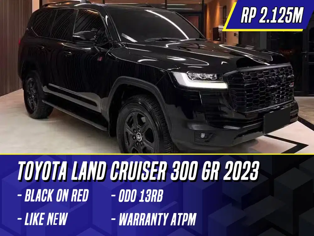 Toyota Land Cruiser 300 GR 2023 Black on Red Hitam LC GRS LC300