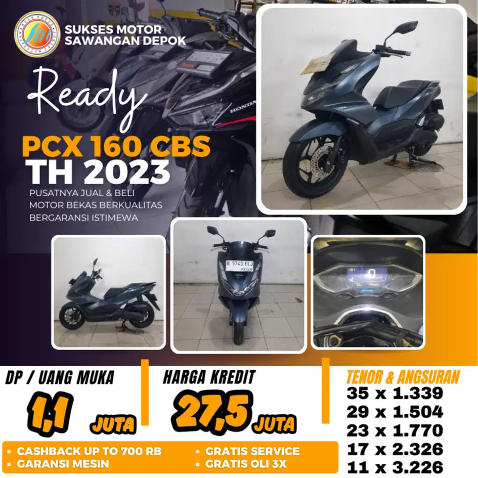 MULUS PCX 160 CBS TH 2023 UNIT ISTIMEWA BISA CASH KREDIT BERGARANSI