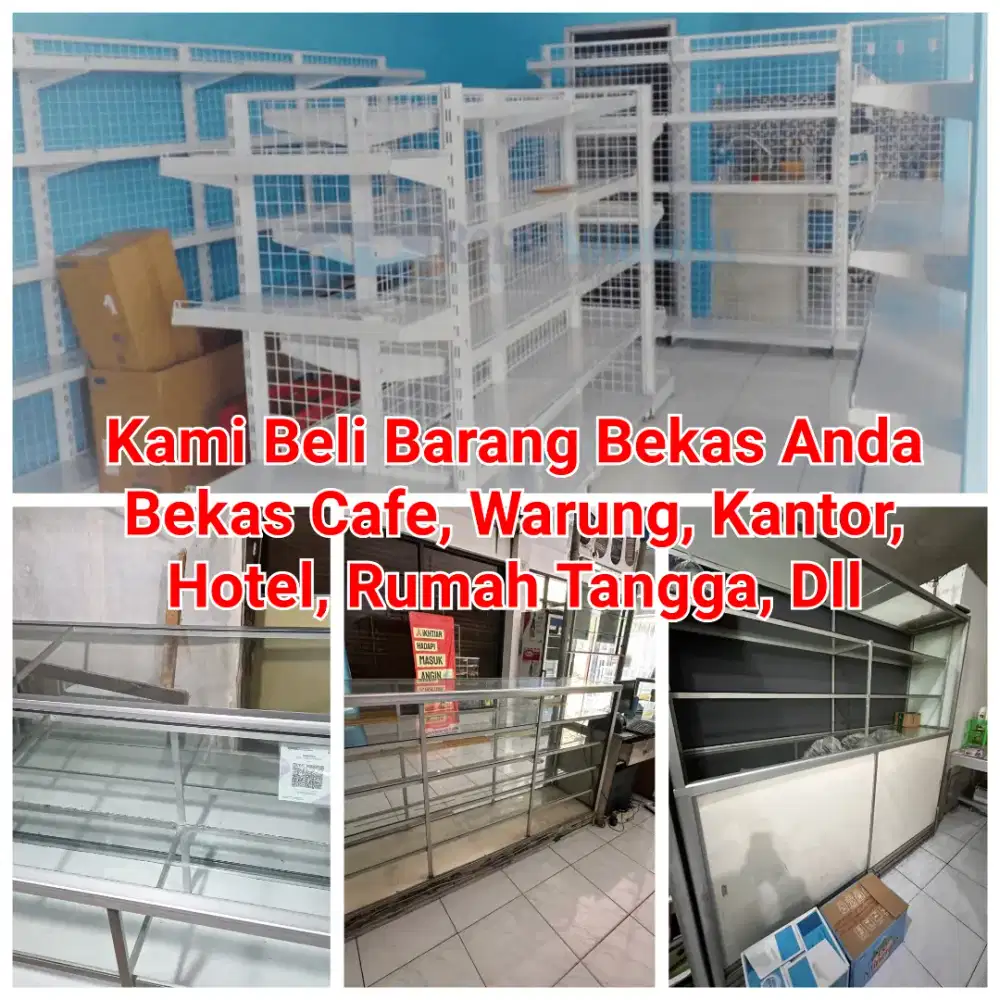 Terima Terus Perlengkapan Usaha Cafe dan resto bekas Rak Toko, dll