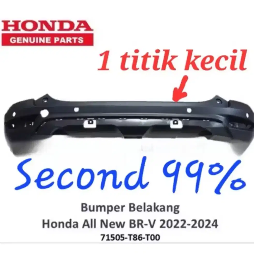 Bumper Belakang ALL NEW BRV 2022-2024 Hitam Doff Original Bekas 99%
