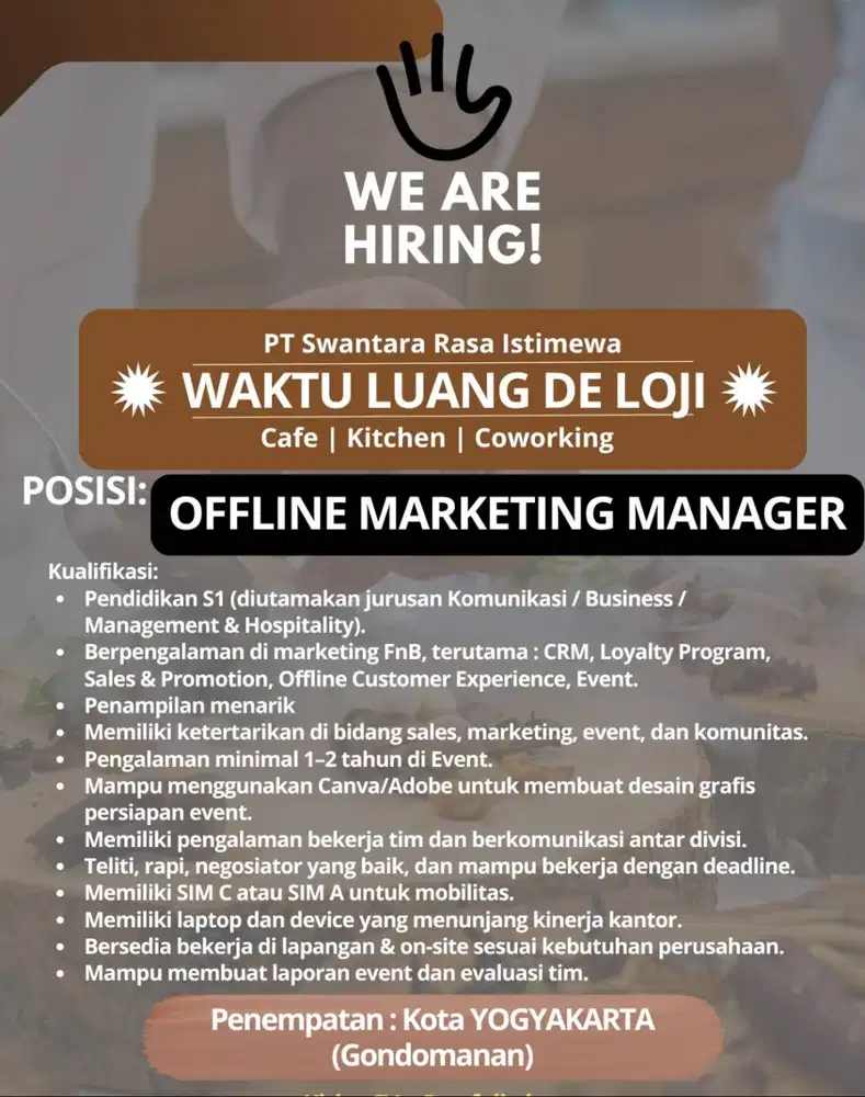 Were hearing MARKETING MANAGER