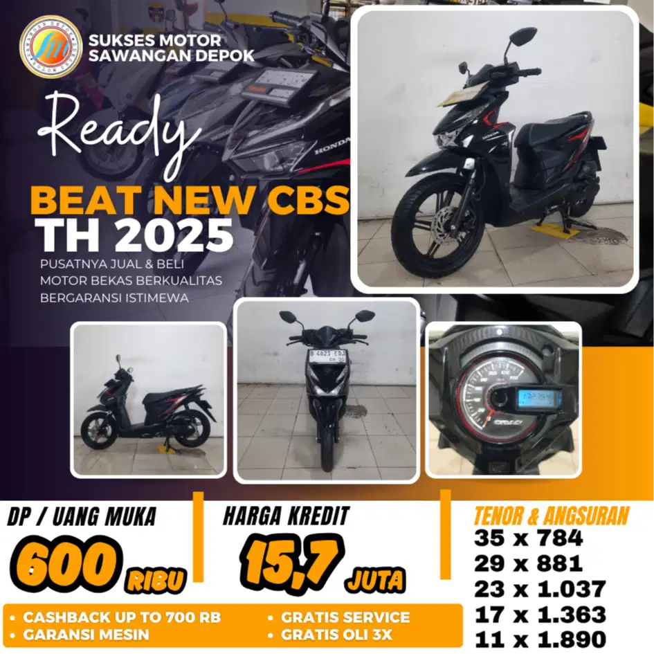 DP 600 BEAT NEW 2025 UNIT MULUS BERGARANSI MESIN DI SUKSES MOTOR