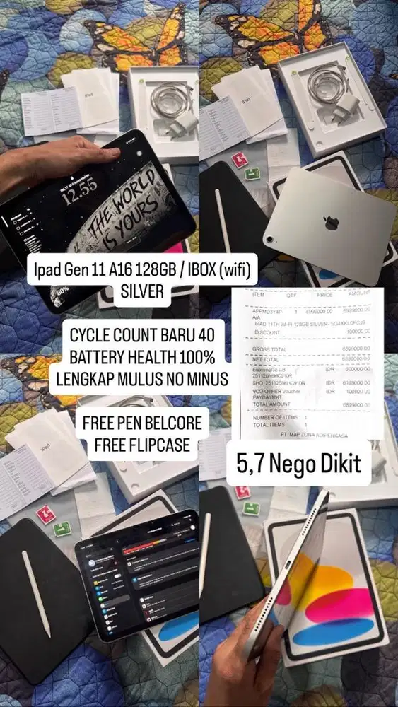 Ipad Gen 11 A16 128GB / IBOX (wifi) SILVER