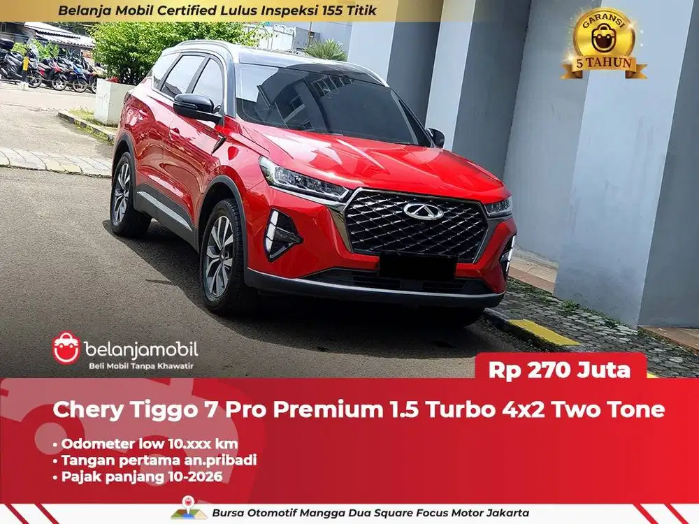 [ LOW KM 10RB ] Chery Tiggo 7 Pro Premium 1.5 Turbo Two Tone 2023/2024