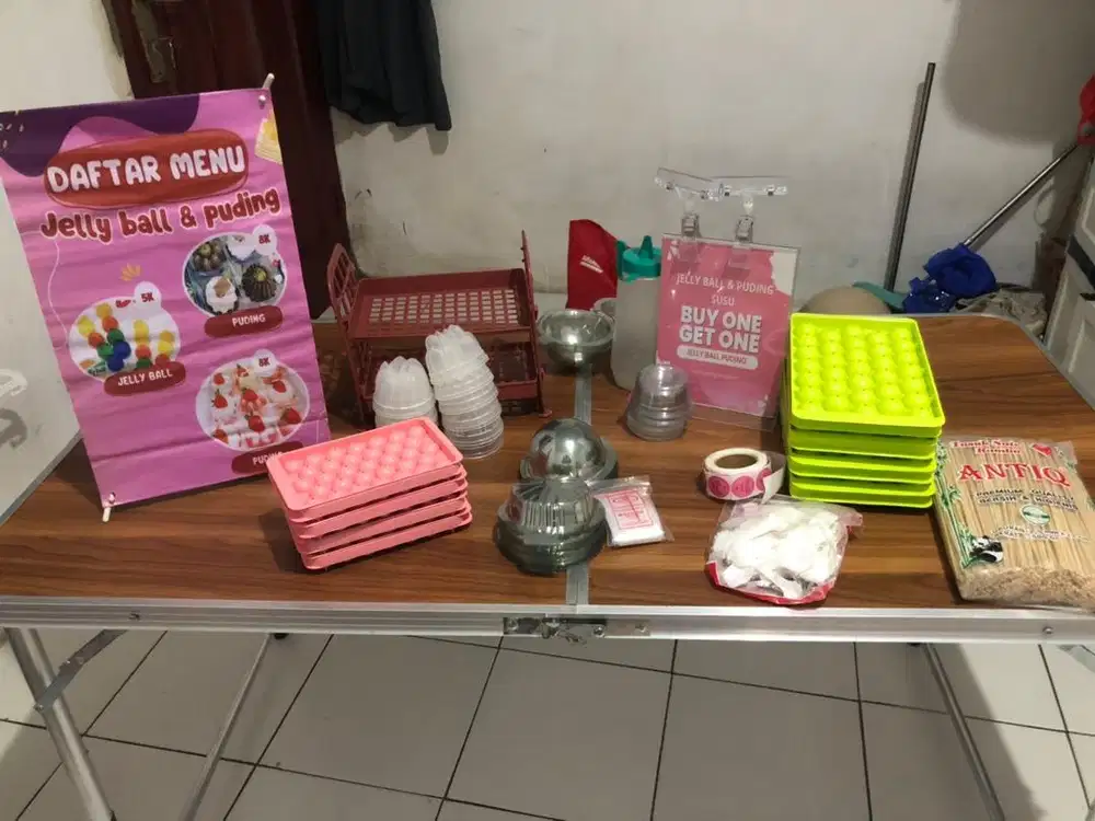 Paket usaha jelly ball dan meja portble